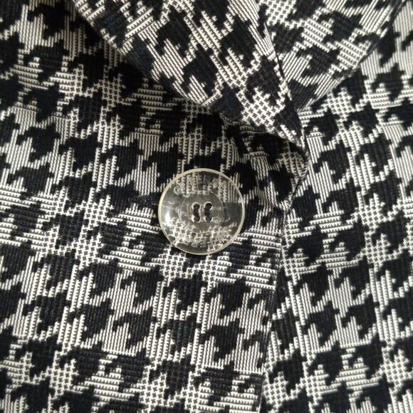 Gianfranco GF FERRE Womens Houndstooth Single Button Shawl Collar Blazer Jacket - Picture 3 of 8